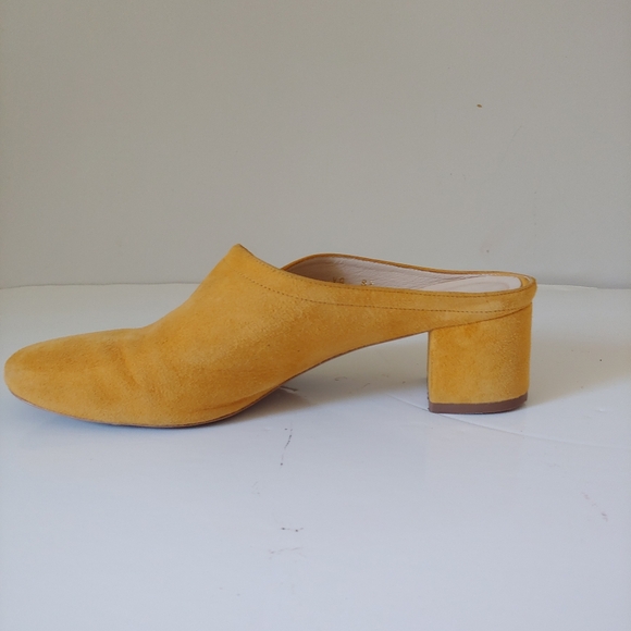 Everlane The Day Heel Mule Slip On Shoes Yellow Suede Size 8.5 - Picture 8 of 15